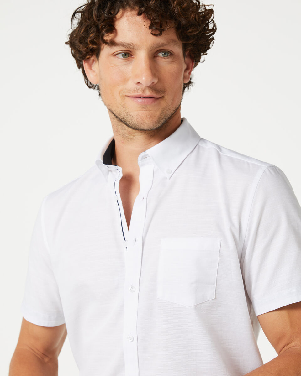 Masi Short Sleeve Shirt, White, hi-res